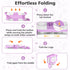 wiqins 0-36 Collapsible Baby Bathtub for Newborns with Thermometer and Soft Floating Cushion Portable and Foldable