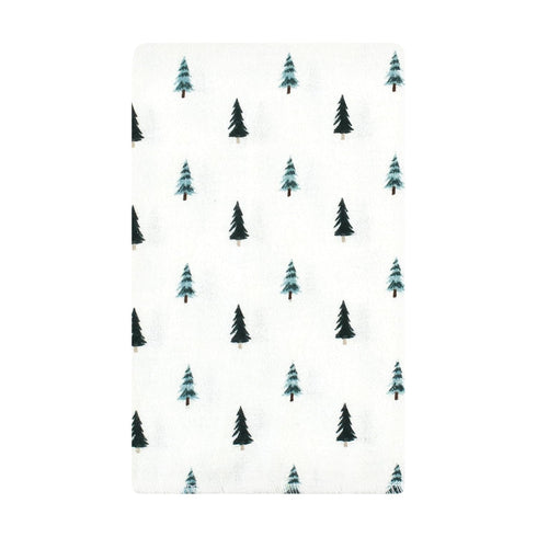 10-Pack, Hudson Baby Unisex Baby Cotton Flannel Burp Cloths, Boy Woodland Pals One Size