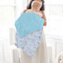 Summer 30x40 Blue Seashells Baby Blanket for Girl Boy Boho Beach Conch Soft Mink Dotted Backing Double Layer Swaddle