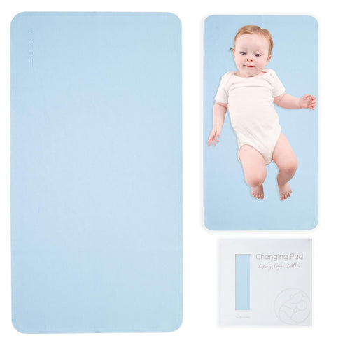 NobleMoms 16"x30" Luxury Vegan Leather Baby Changing Mat - Eco-Friendly, Versatile, Thin & Foldable, Easy-to-Clean