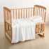 Knitted Baby Blanket, 100% Cotton Receiving Swaddle Crib Blanket, 40 x 31 Inch, White for Newborns