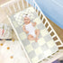 SyXIOP 28" 52" Gray Beige Checker Plaid Cooling Baby Waterproof Crib Mattress Cover x Absorbent Padded Crib for Kids