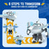 Super Wings Transformer Toys, 5" Airplane Robot Action Figure, 2-in-1 Mode, Fun Toy for Kids Age 3+, Silver