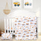 JISEN 3 Piece Crib Bedding Set Soft Baby Crib Bedding Set Construction