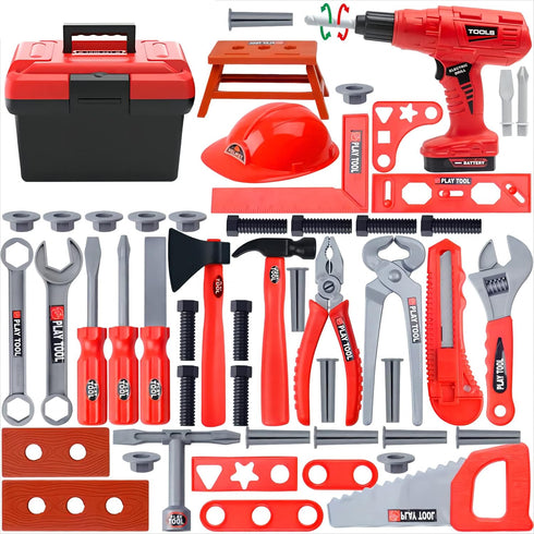 Kids Tool Set, 55 Pcs Kids Tool Set Pretend Play Toys with
