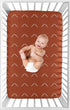 Pack Sweet Jojo Designs Boho Arrow Boy Girl Fitted Mini Crib Sheet Baby Nursery Portable Crib Play - Ivory Burnt Orange