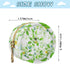 PYBUG Leaves Round Pacifier Storage Case, Polyester & TPU Lined with Hook Buckle, Pacifier Container Box for Baby