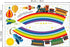 Rainbow Train Wall Stickers DIY Rocket Airplane Wall Decals Art Decor for Kids Nursery Bedroom