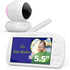 SANNCE Baby Monitor with 1080P Camera & Night Light,5.5" Baby Monitor with Temperature