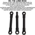 RC Car Parts, 1/10 Steering Pull Rod, Wear Resistant Black Tie Link Rod for 1/16 RC Car