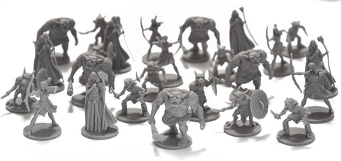 DRUNK'N DRAGON DND Enemies Minis - 25 Fantasy Miniatures for Tabletop/Dungeons and Dragons Roleplaying Games