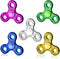 Fidget Toys Adults 5 Pack,Electroplated Metal Fidget Spinner Stress Reducer,High Speed 3-5