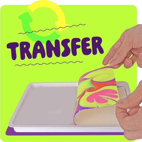 Glow in The Dark Marble Paint Kit for Kids - Water Marbling Painting Art Set for Ages 6-12, Birthday Gifts Toys