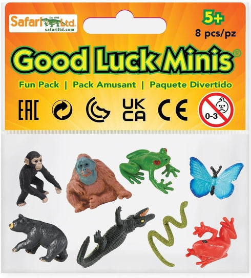 Safari Ltd. Good Luck Minis Rainforest Fun Pack 8 Mini Figurines Including