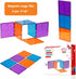 6 Piece Magnetic Tiles Set Large Square Shape Magnet Building Block Construction Toy STEM Learning Kit Educational Playset Playboard (NF-06 SET)