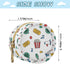 Sinestour Movie Night Popcorn White Pattern Pacifier Holder Case for Diaper Bag Portable Travel Pacifier Storage Case