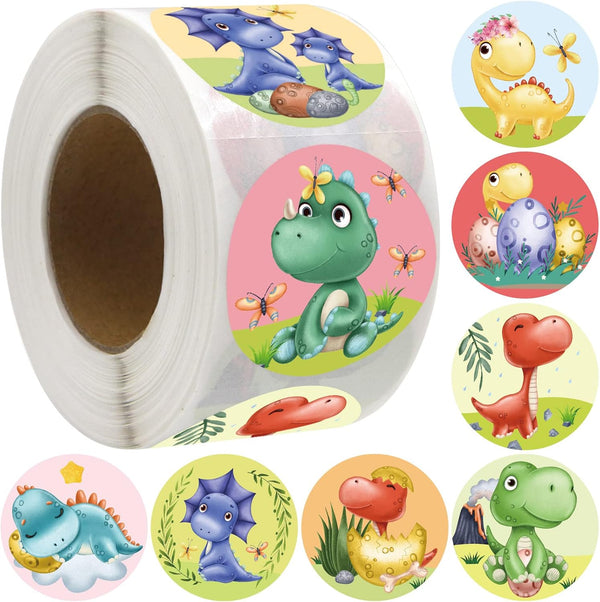 Baby Dinosaur Stickers for Kids, 500PCS Baby Shower Decorations, Classroom Reward, Birthday Party Supplies