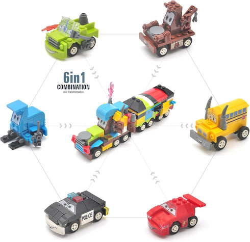 12 Pack Surprise Eggs with Construction Vehicles, Building Block Car Toys for Boys, Party Favors for Kids Birthday Gift