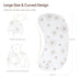 100% 4 Pack lulumoon Muslin Burp Cloths for Babies: Soft Cotton Large Burping Cloths - Neutral Baby Burp Rags for Boy