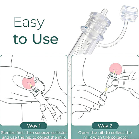 Reusable Colostrum Collector Kit with Storage Case - Essential Breast Milk Collector