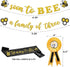 Bumble Bee Baby Shower Decoration Set, Soon to Bee A Family of Three Banner, Gender Reveal Party Supplies