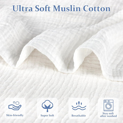 Hooyax Muslin Baby Lounger Cover, Soft Organic Cotton Slipcover Fits Newborn Lounger for Baby Boys and Girls