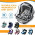 bemece Car Seat Rain Cover, Baby Car Seat Rain Cover Universal with Side Ventilation and Quick-Access Large Window