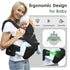 6 1 FRUITEAM Baby Carrier Newborn to Toddler in Hip Waist Stool with Head and Lumbar Support, Safety - Certified Hip