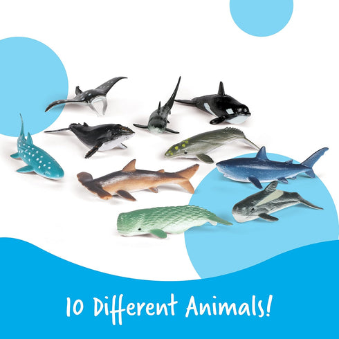 Learning Resources Ocean Animals - 50 Pieces Toddler Learning Toys for Ages 3+ - Perfect for Math Counters