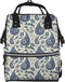 TZTTZT Vintage Blue Paisley Print Diaper Bag Backpack, Toddler Baby Girl Boy Diaper