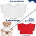 Bear Tee Shirt for 14-18 Inch Bear Clothes, Basic Stuffed Animal Shirt in White