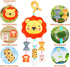 MokukuToys 0 3 6 9 12 Baby Toys for Months, Plush Animal Sensory Hanging Rattle,Newborn Interactive Soft Toys