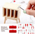 Gejoy 17PCS 1:12 Set Miniature Doll House Tools Metal Home Repair Tools Multifunctional Tiny Tool for Party Dollhouse