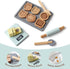 Set, 28 Playset, 3+ PairPear Wooden Cookie & Baking Play Food Kids Pieces Sliceable Cookies, Hand Mixer Toy Kitchen