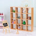 Yiphates 1: 12 16 Dollhouse Miniature Wooden Storage Rack Grid Shelves Doll House Wall Rack Bookshelf Display Dollhouse