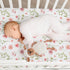 47"x24", 3 Pack Nap Mat Sheet Pink Floral Baby Crib Sheets Fitted Elastic Corners, Preschool Day Care Rest Mat Cover
