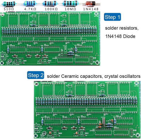 DIY Electronic Clock Kit, 6 Bit Digital Circuit Soldering Kit for Skill Contest Training Materials