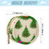 Christmas Tree Round Pacifier Storage Case with Zipper, Portable Pacifier Case for Travel, Diaper Bag & Purse, Pacifier