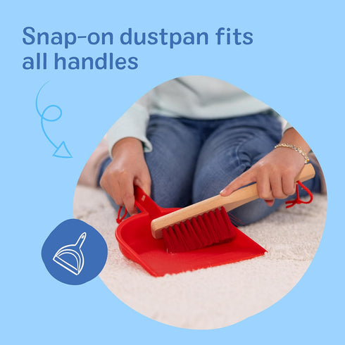 6-Pc. Set 3+ Melissa & Doug Dust Sweep Mop, Toddler Cleaning with Kids Broom & Accessories, Preschool Learning