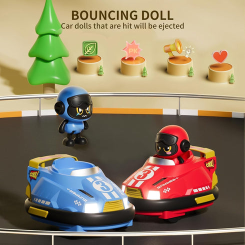 OBEST Multiplayer Remote Control Bumper Car, 2 Pack, RC Car with Ejection Doll, Interactive Toys for Boys and Girls