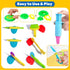 Playdough Tools for Kids, 24 Pieces Set with Rolling Pins, Cutters, Extruders, and Scissors