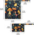 GOODOLD 2 Mushrooms Forest Wet Dry Bag for Baby Cloth Diaper Waterproof Reusable Travel Wet Bag with Two Zippered