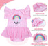 BABESIDE 13 Pcs Reborn Baby Doll Clothes with Bassinet for 17-22 Inch Dolls, Pink Outfit Accessories
