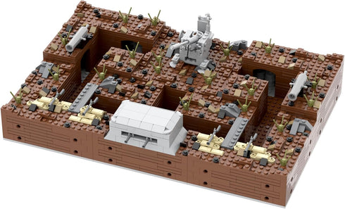WW2 Set(1351PCS).Including Pillboxes. Military Forts Trench Bases Building Blocks Construct Trench Systems, Bunkers