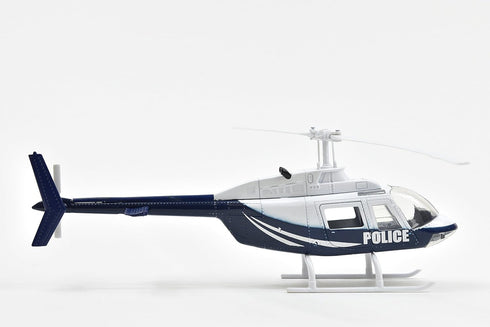 NewRay 206 1/34 Bell Helicopter Dark Blue and White Police Sky Pilot Series Diecast Model by New Ray