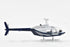 NewRay 206 1/34 Bell Helicopter Dark Blue and White Police Sky Pilot Series Diecast Model by New Ray