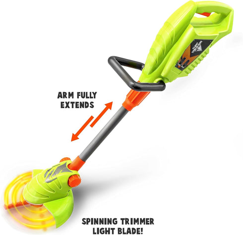 Trimmer 3+ Lanard Tuff Tools: Weed - Kids Lights & Sound Toy, Mega Yard Tool, Realistic Action Yard Work Toy, Battery