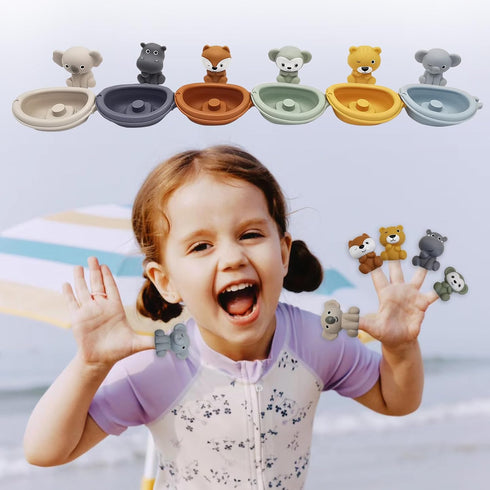 AFUDO 12Pcs 1-3 6-12-18 2-4, Bath Toys Floating Boats, Bath Toys for Kids Ages or Babies Months, Mold Free Bath Pool