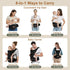 6-in-1 Baby Carrier with Hip Seat, Baby Carrier Newborn to Toddler, Forward-Facing Carry for Active Babies, Adjustable
