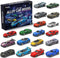Yewkou Toys Cars 18-Pack, 1:64 Scale Die-Cast Metal Vehicles Set, Includes Pickup, Racing